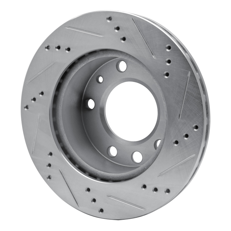 Dodge Sprinter 2500 Brake Rotor (1) - Front Left - R1 Concepts - Drilled & Slotted - Silver - `02-`06